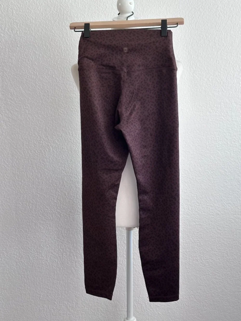 Balance Collection Leopard Print Leggings | High Waisted Burgundy | Size Small - Picture 5 of 6